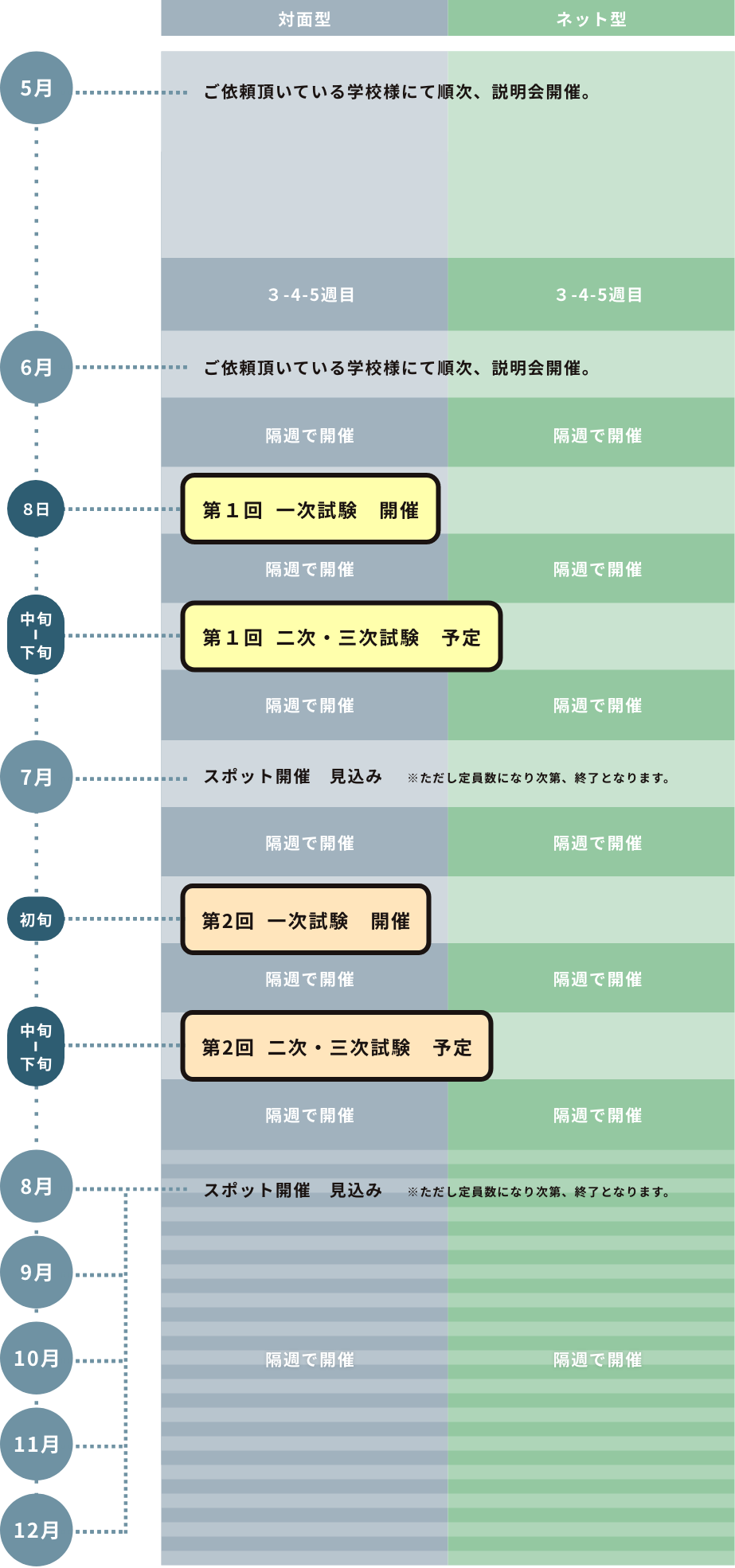 SARA 新卒採用 年間スケジュール